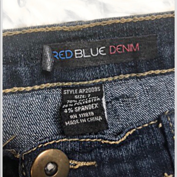 Red Blue Moon Denim Jeans - Picture 2 of 4